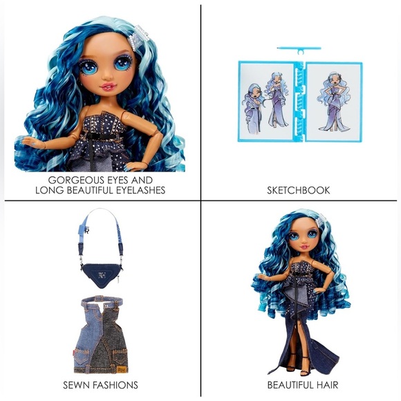 Nwt Rainbow High Skyler Bradshaw Blue Doll - Picture 4 of 5